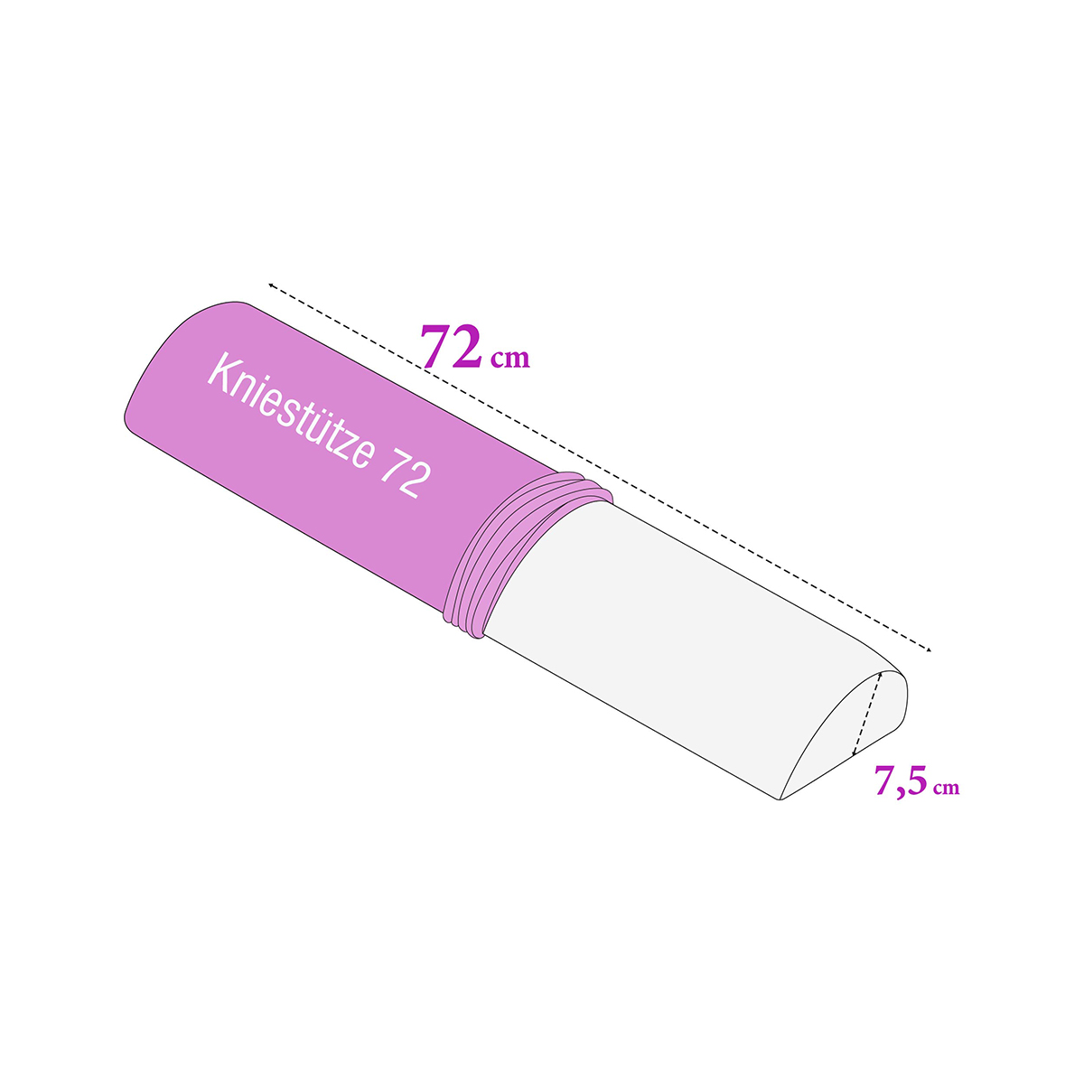 Bezug für Kniestütze halbrund „Maxi“